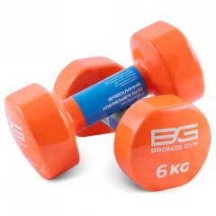 Гантели для аэробики виниловые BRONZE GYM FA-VD6 6 кг (пара), фото
