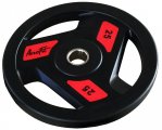 Олимпийский обрезиненный диск AEROFIT AFPLC 25 кг красный, фото
