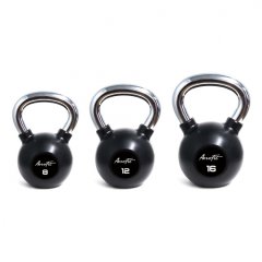 Гиря обрезиненная с хромированной рукояткой AEROFIT AFBK32 32 кг, фото