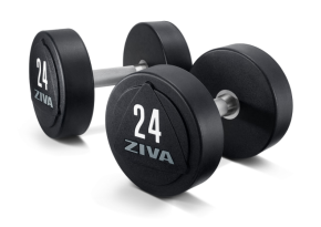 Гантели уретановые ZIVA ZVO-DBPU-1644-GY 16 кг (пара), фото