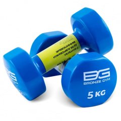 Гантели для аэробики виниловые BRONZE GYM FA-VD5 5 кг (пара), фото