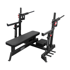 Скамья для жима пауэрлифтерская с механизмом подъема штанги BRONZE GYM AL-321, фото