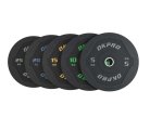 Диски бамперные обрезиненые OKPRO OK2006-10 Черные с колером весов, фото